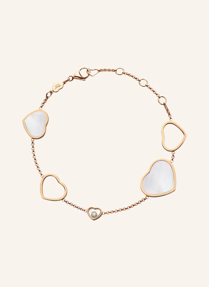 Chopard Armband HAPPY HEARTS Armband aus 18 Karat Roségold, Diamanten und Perlmutt