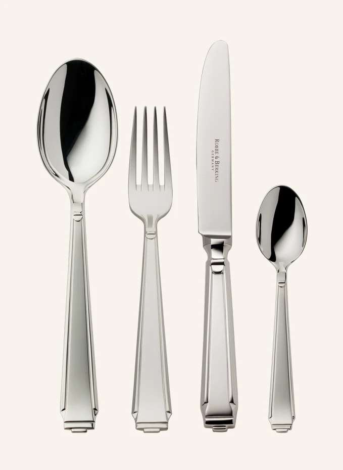 ROBBE & BERKING 4-tlg. Besteckset ART DECO (925 Sterlingsilber)