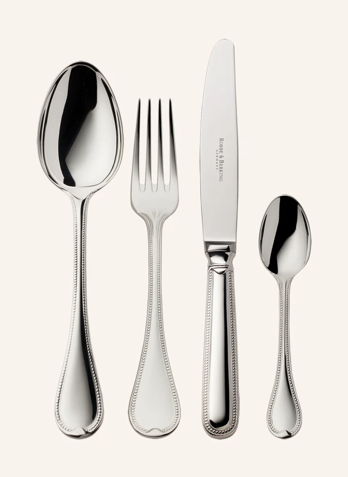 ROBBE & BERKING 4-tlg. Besteckset FRANZÖSISCH-PERL (925 Sterlingsilber)