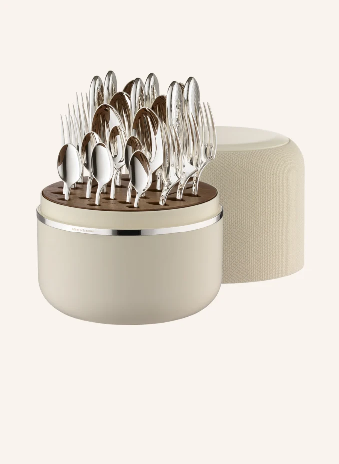 ROBBE & BERKING 24-tlg. Besteckset THE BOX CREME MARTELÉ (925 Sterlingsilber)