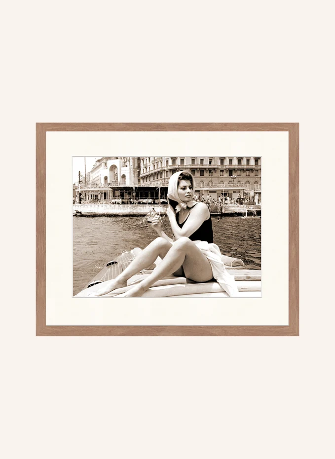 ANY IMAGE Wandbild SOPHIA LOREN IN VENEDIG mit Rahmen