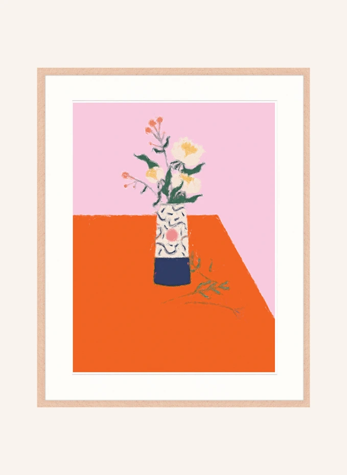 Liv Corday Wandbild VASE MIT BLUMEN mit Rahmen