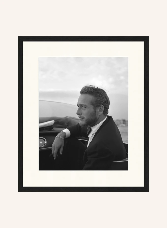 JACOB BADEN Wandbild PAUL NEWMAN, VENEDIG 1963 mit Rahmen