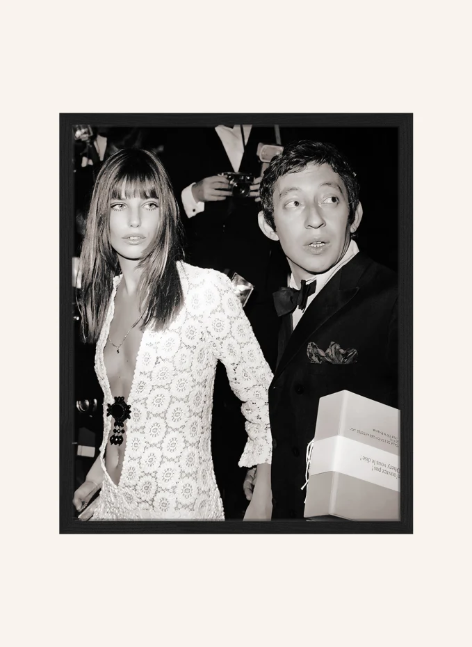 JACOB BADEN Wandbild SERGE GAINSBOURG & JANE BIRKIN mit Rahmen