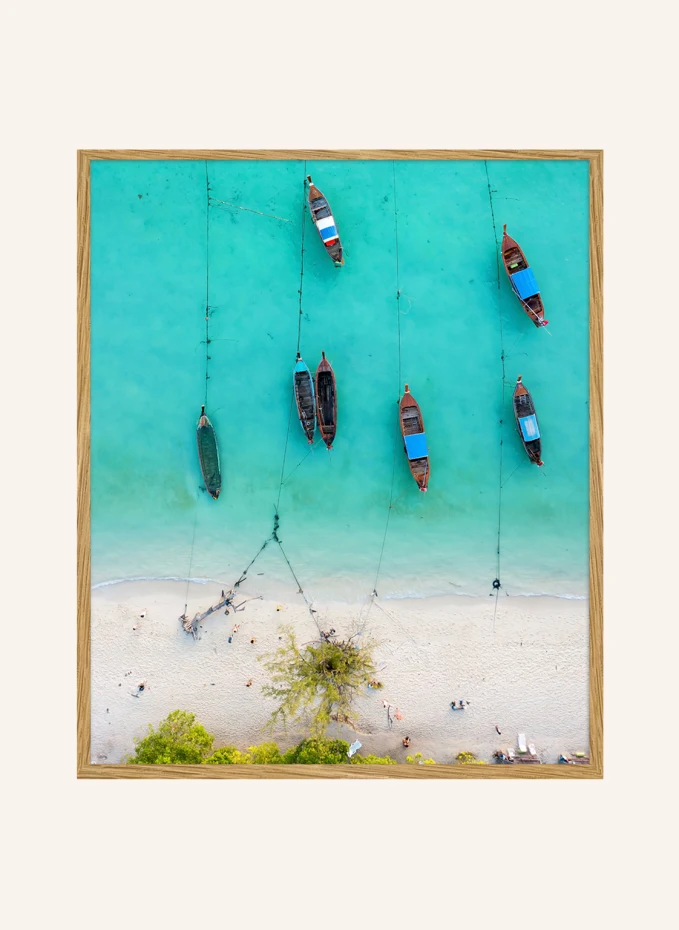 ANY IMAGE Wandbild STRAND & INSEL mit Rahmen