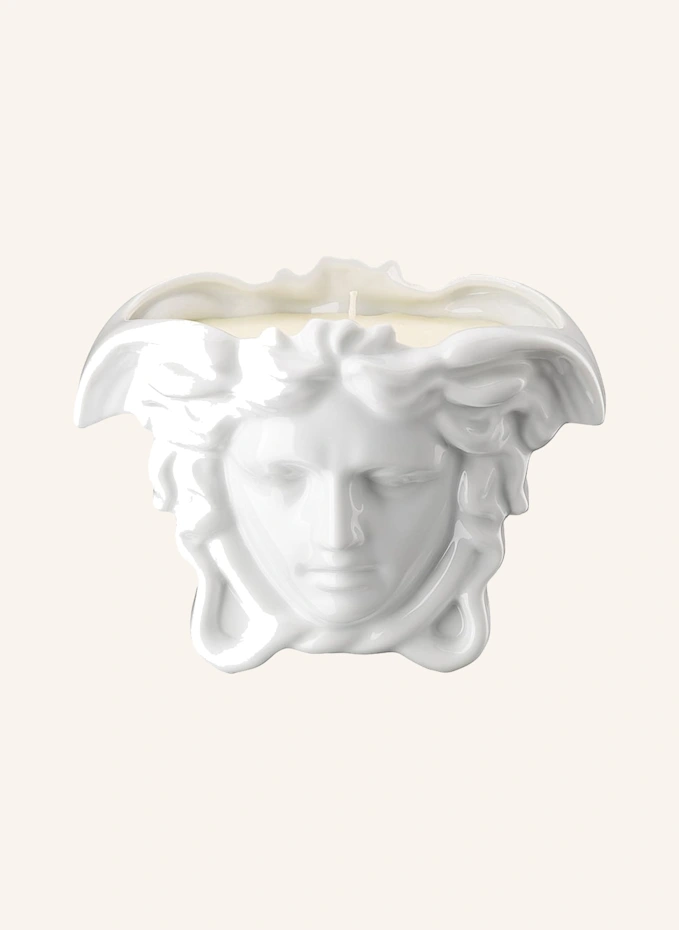 Rosenthal meets VERSACE Tischlicht mit Duftwachs MEDUSA GRANDE WHITE