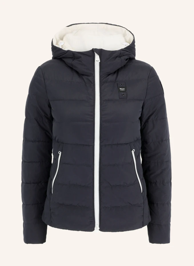 Blauer Steppjacke mit SORONA® AURA-Isolierung