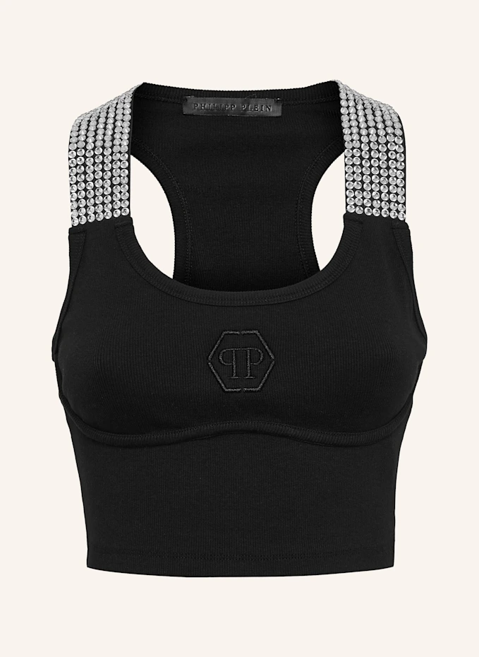 PHILIPP PLEIN Tanktop mit Steinenbesatz