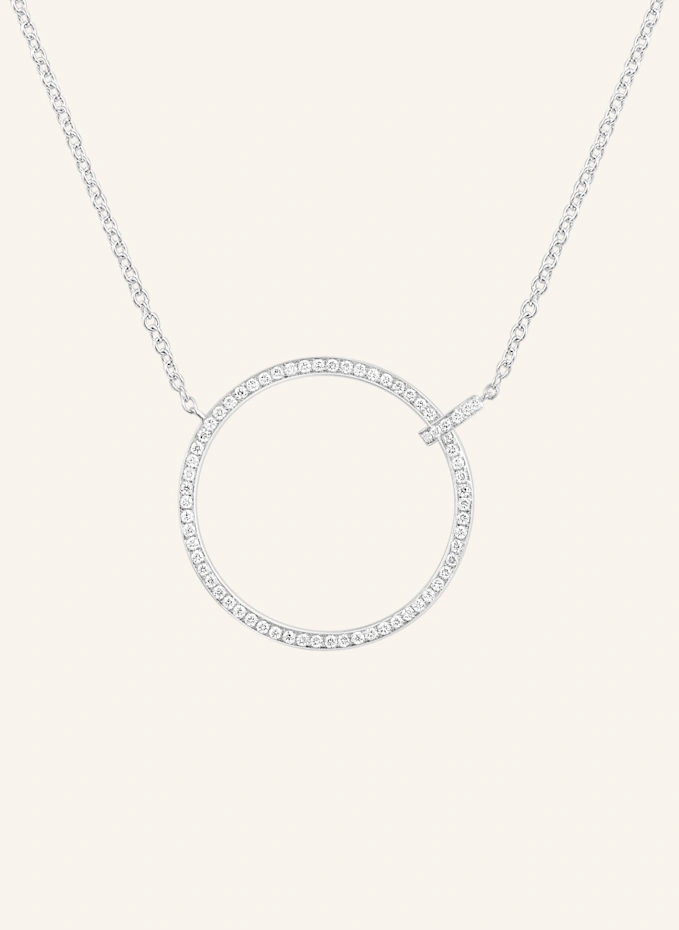 Leaf Halskette CIRCLE aus 18 Karat Weißgold mit Diamanten