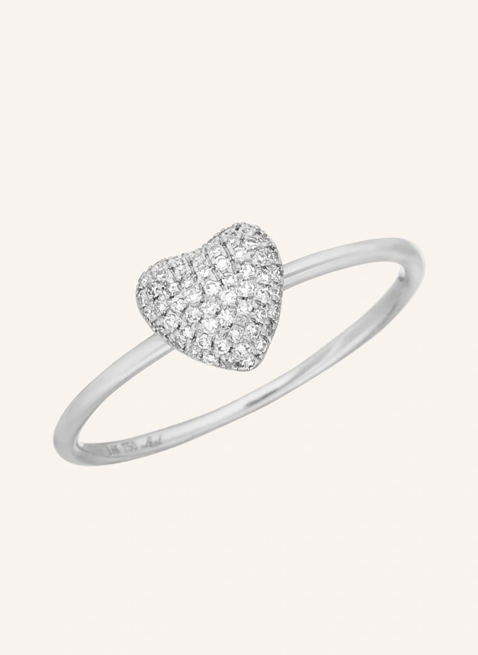 Leaf Ring HEART aus 18 Karat Weißgold mit Diamanten