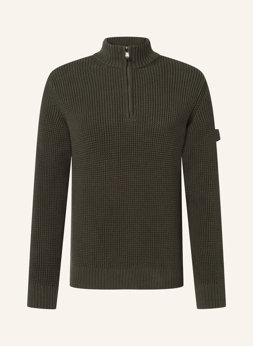JOOP! JEANS Pulover cu guler înalt HENRIOS VERDE ÎNCHIS