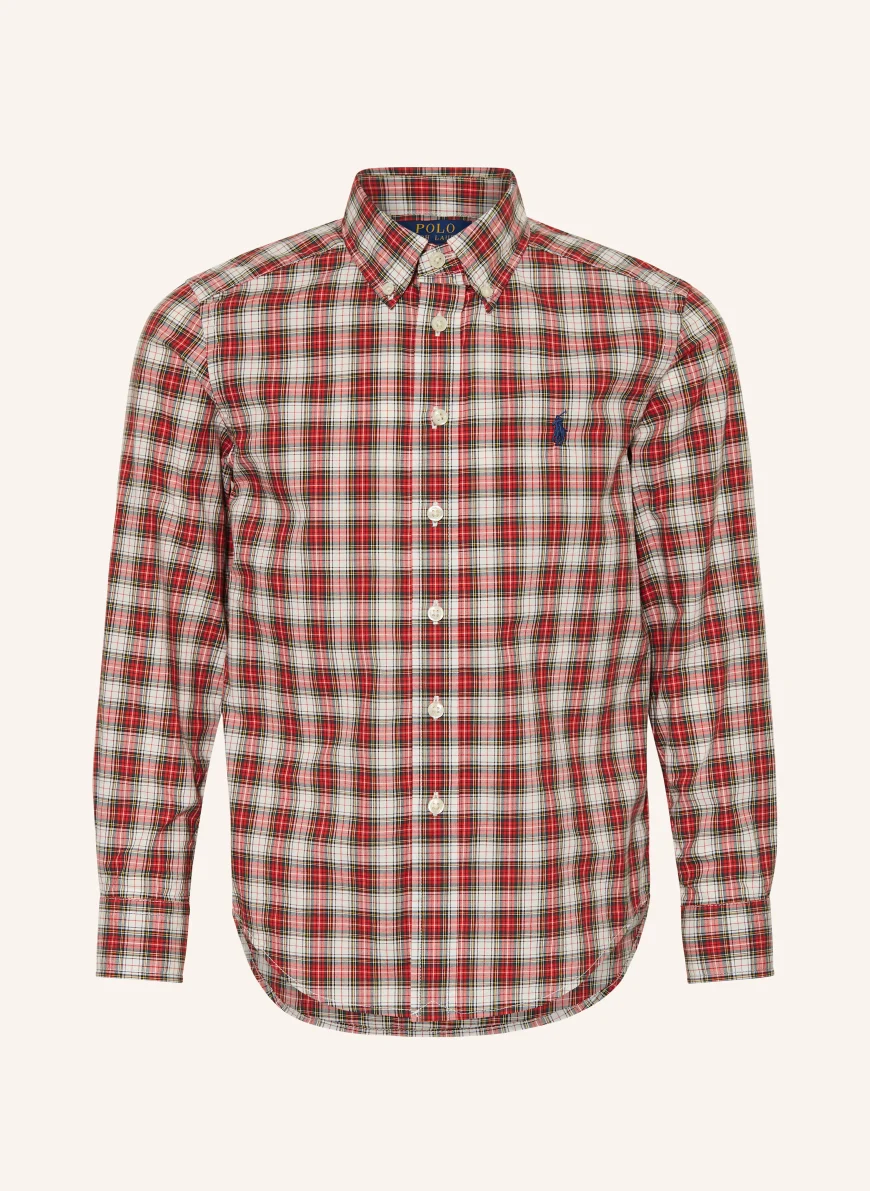 POLO RALPH LAUREN flannel shirt RED / DARK GREEN / WHITE