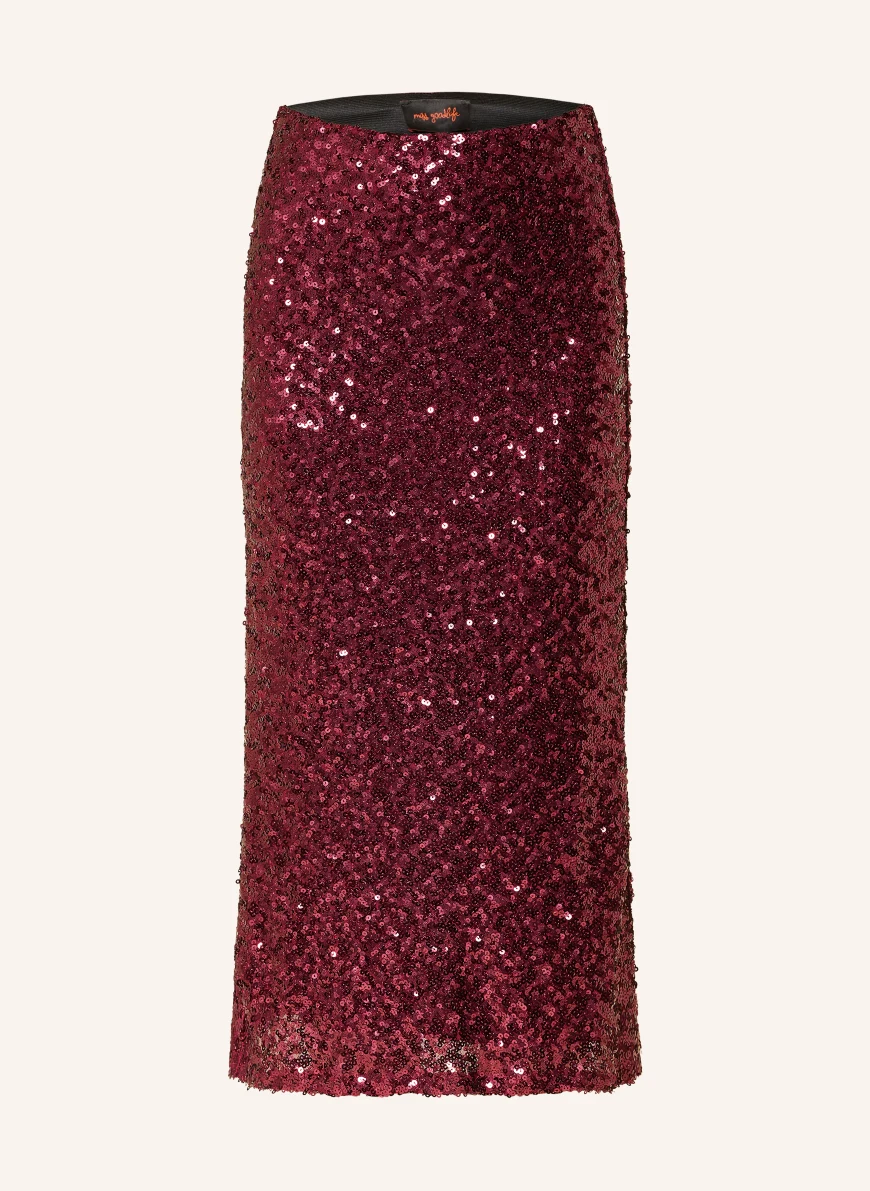 miss goodlife Sequin skirt DARK RED