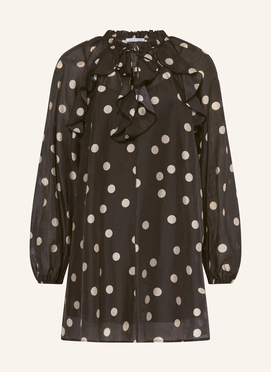 MRS & HUGS Rochie cu volane NEGRU / BEJ