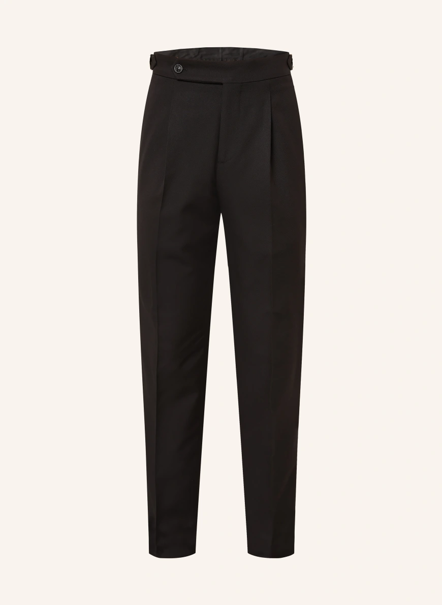 BRUNELLO CUCINELLI Regular fit tuxedo pants with silk CS098 Black