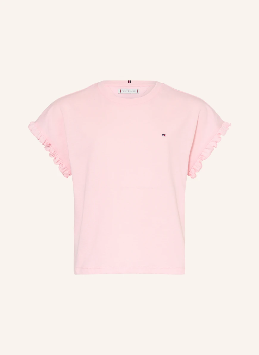TOMMY HILFIGER T-shirt with ruffles LIGHT PINK