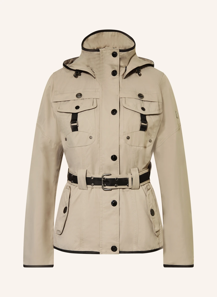 WELLENSTEYN CHOCANDY field jacket with detachable hood GRAY / BLACK