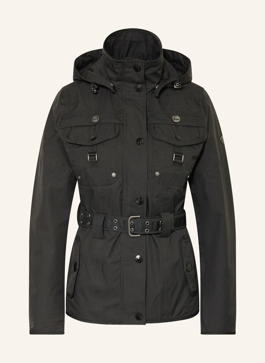 WELLENSTEYN CHOCANDY field jacket with detachable hood BLACK