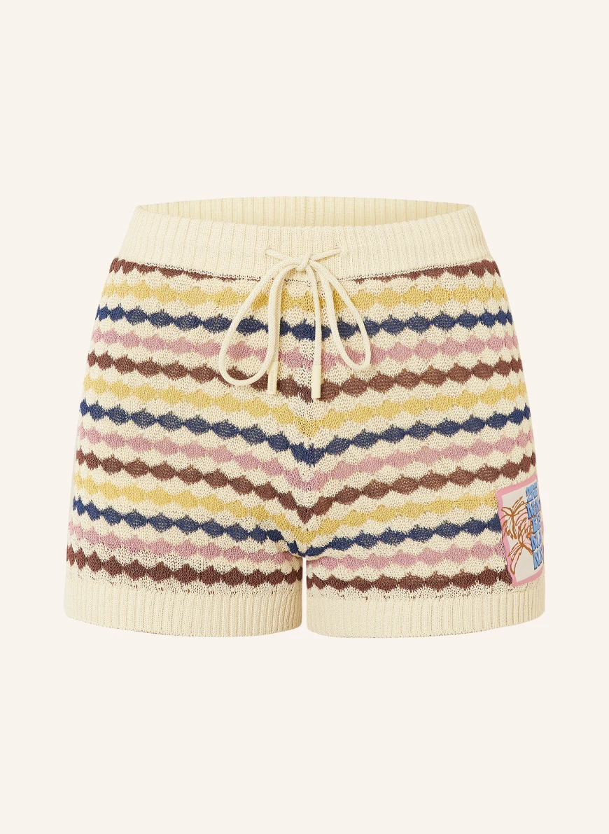 ZIMMERMANN Stickade shorts BEIGE / GAMMALROSA / MÖRKBLÅ