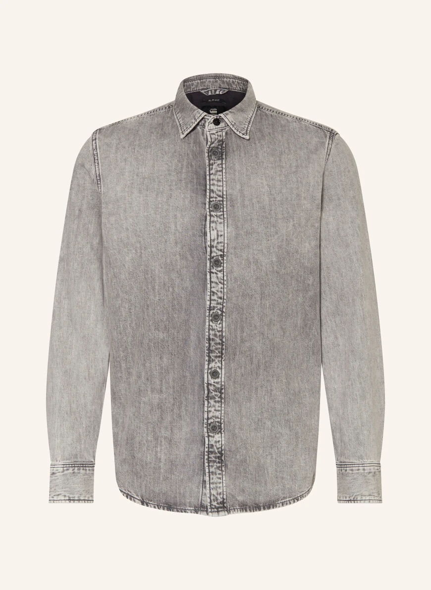G-Star Cămașă din denim, croială slim fit GRI DESCHIS
