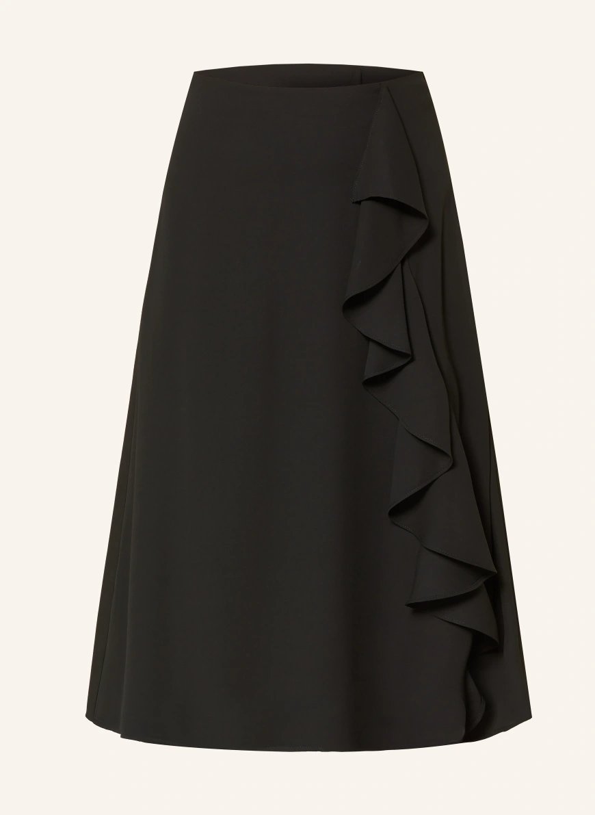 comma Skirt with flounces BLACK