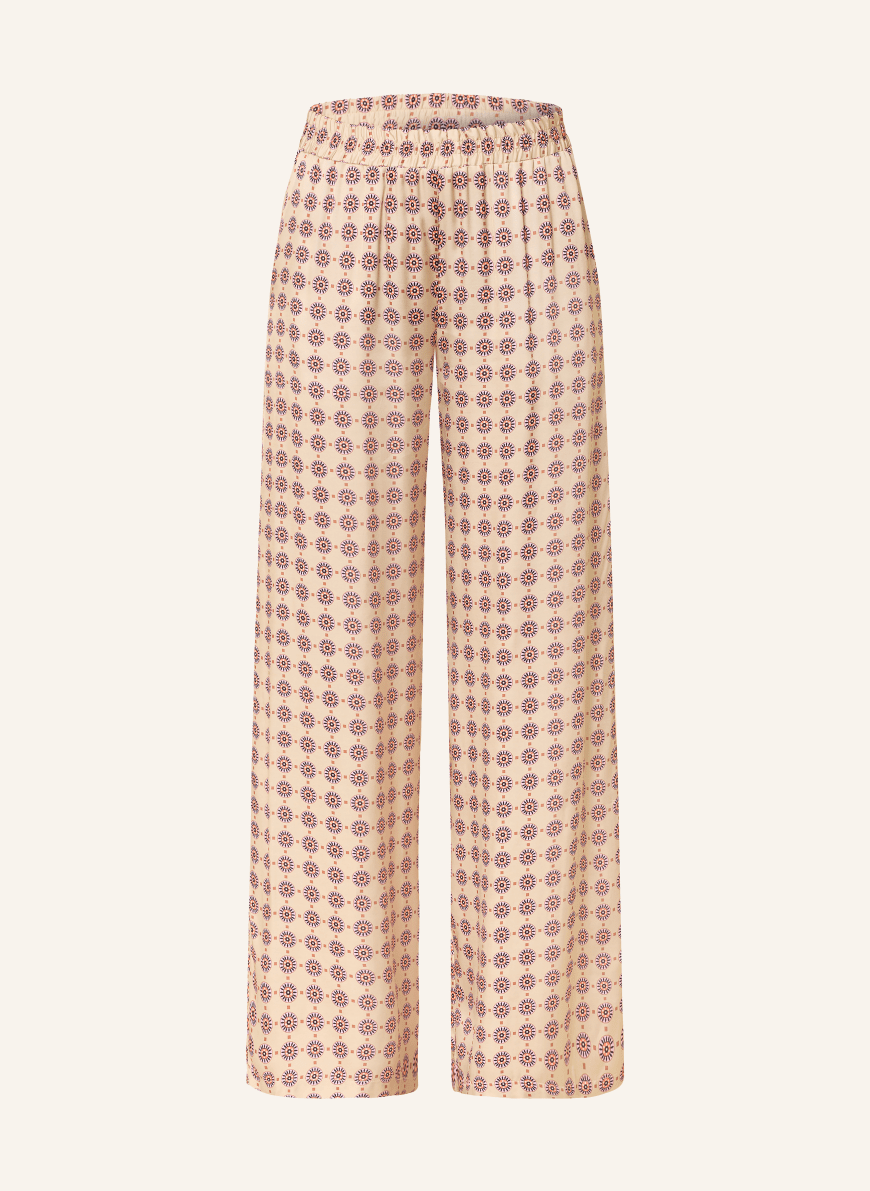 MILANO ITALY Satin wide-leg pants 1113 nude print