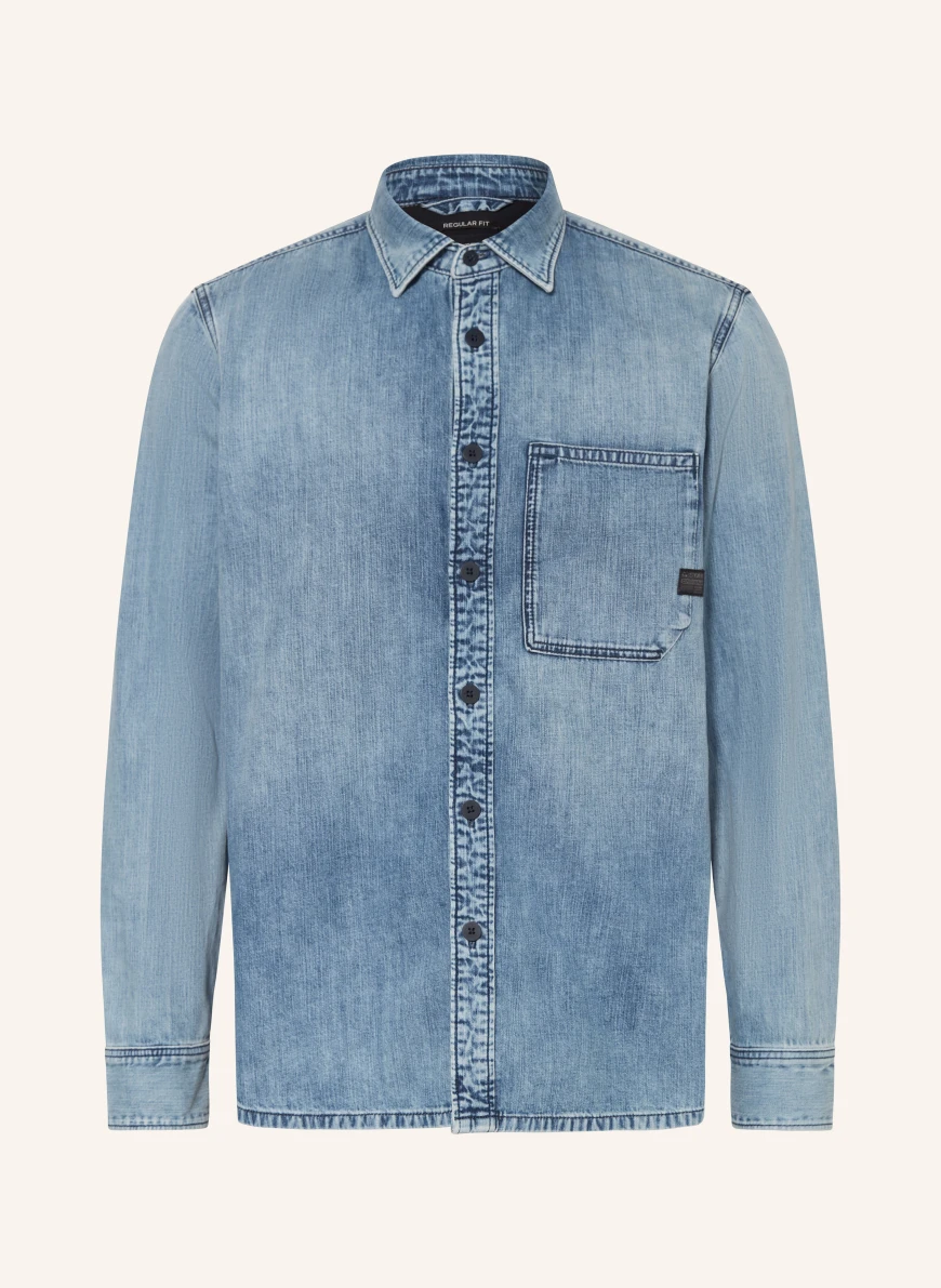 G-Star Cămașă din denim, croială regular ALBASTRU