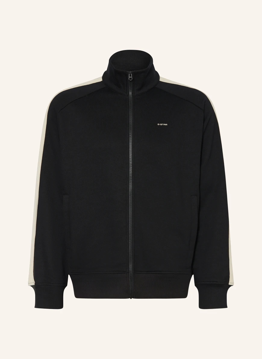 G-Star Jachetă din material tricotat NEGRU / CREM