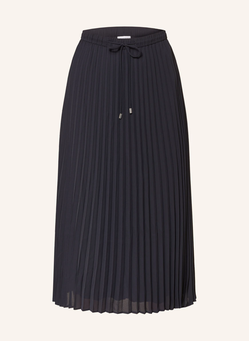comma pleated skirt DARK BLUE