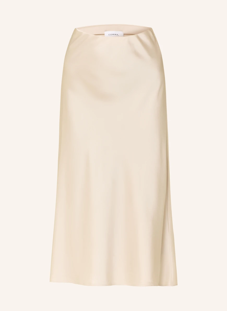 comma satin skirt BEIGE