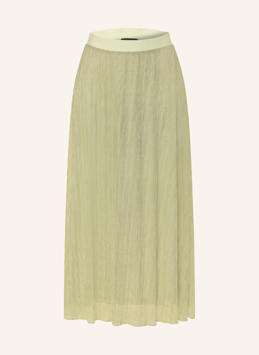 s.Oliver BLACK LABEL Pleated skirt with sequined trim LIGHT GREEN