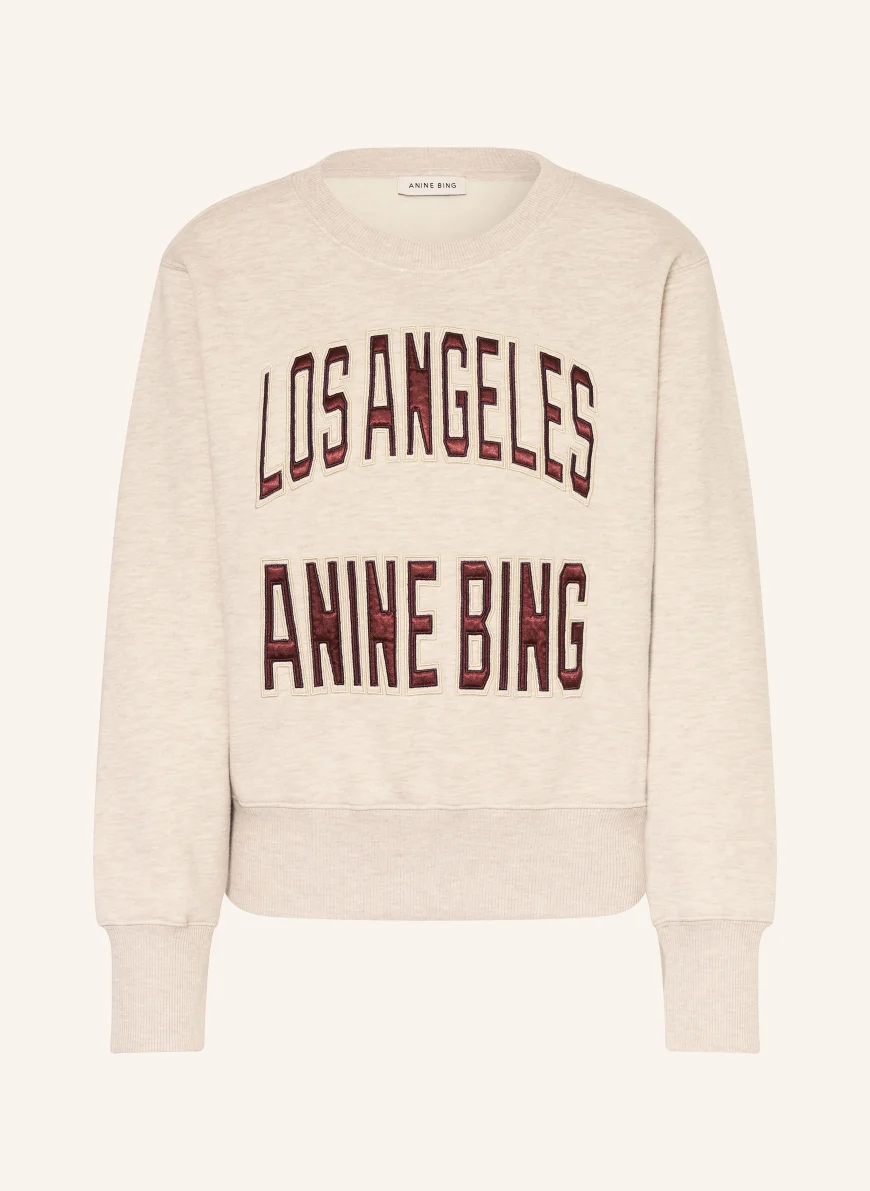 ANINE BING HARRY sweatshirt BEIGE / DARK RED