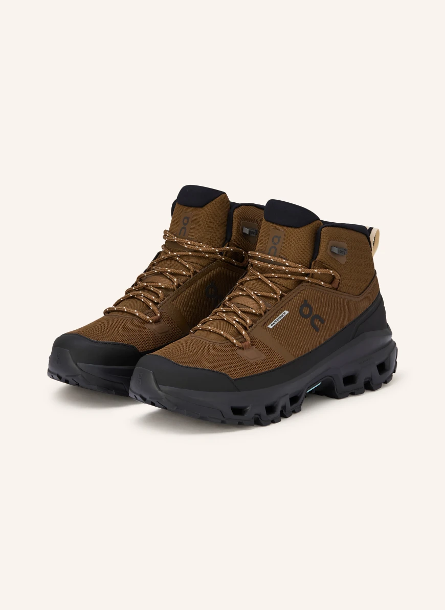 On CLOUDROCK MID WP hiking shoes BROWN / BLACK