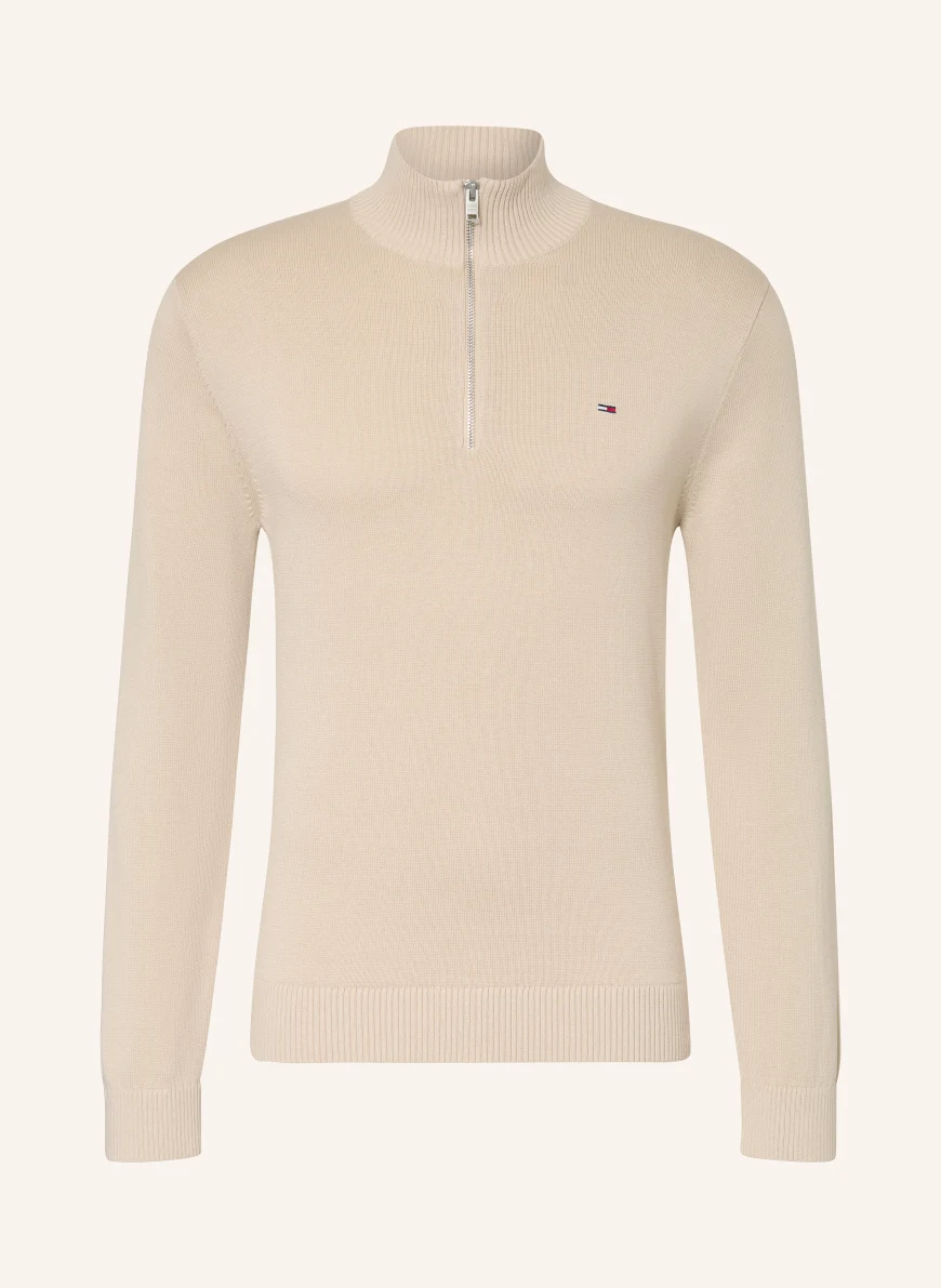 TOMMY JEANS Pulover cu guler înalt BEJ