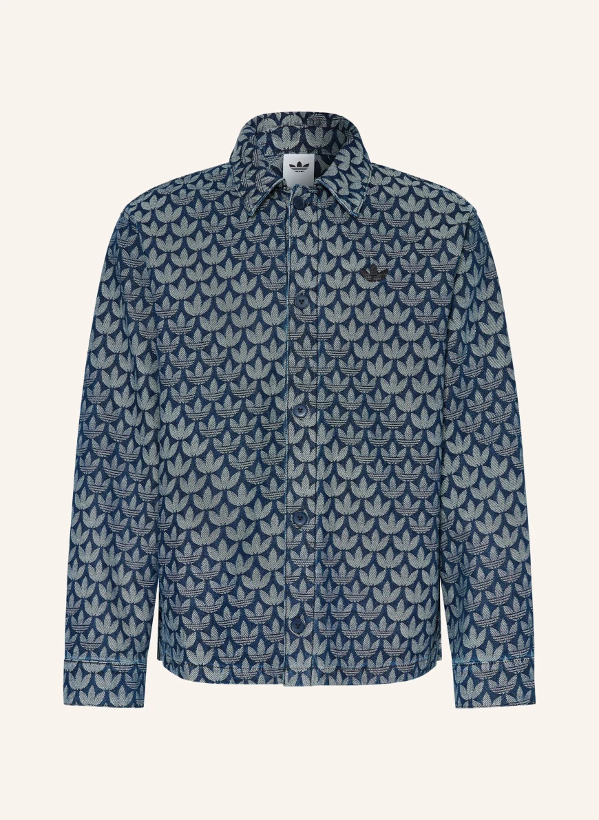 adidas Originals Loose fit denim shirt DARK BLUE / LIGHT BLUE