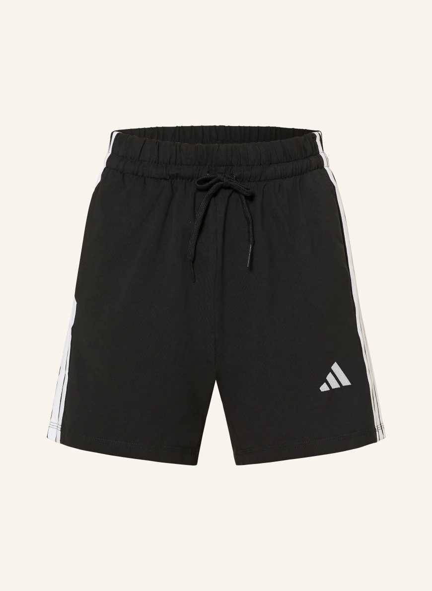 adidas Pantaloni scurți ESSENTIALS cu 3 dungi NEGRU / ALB