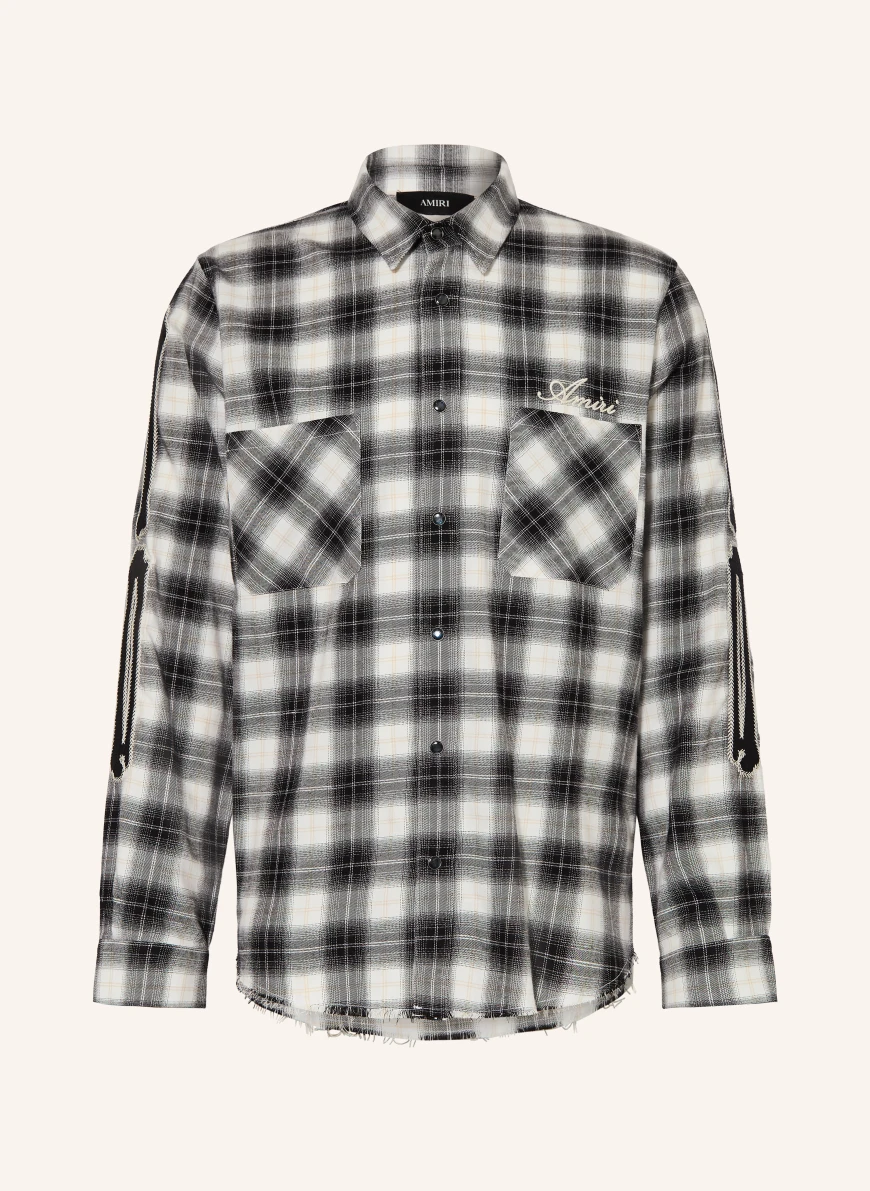 AMIRI flannel overshirt BLACK / BEIGE / WHITE