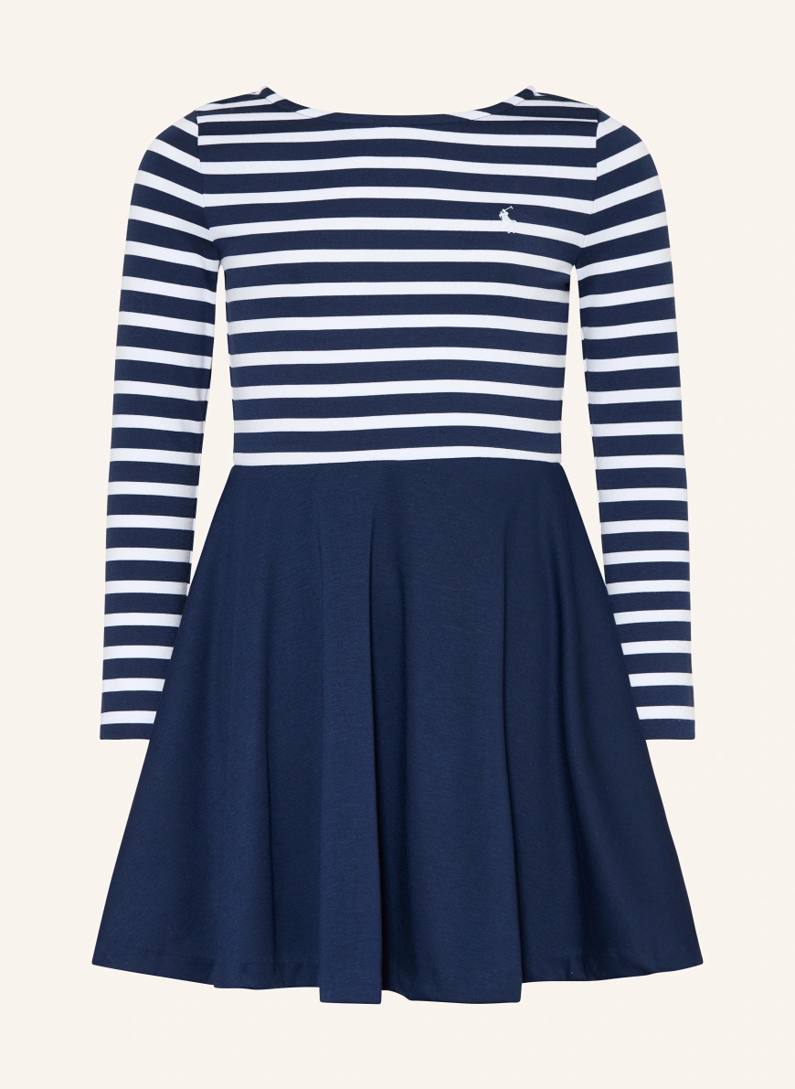 POLO RALPH LAUREN jersey dress DARK BLUE / WHITE