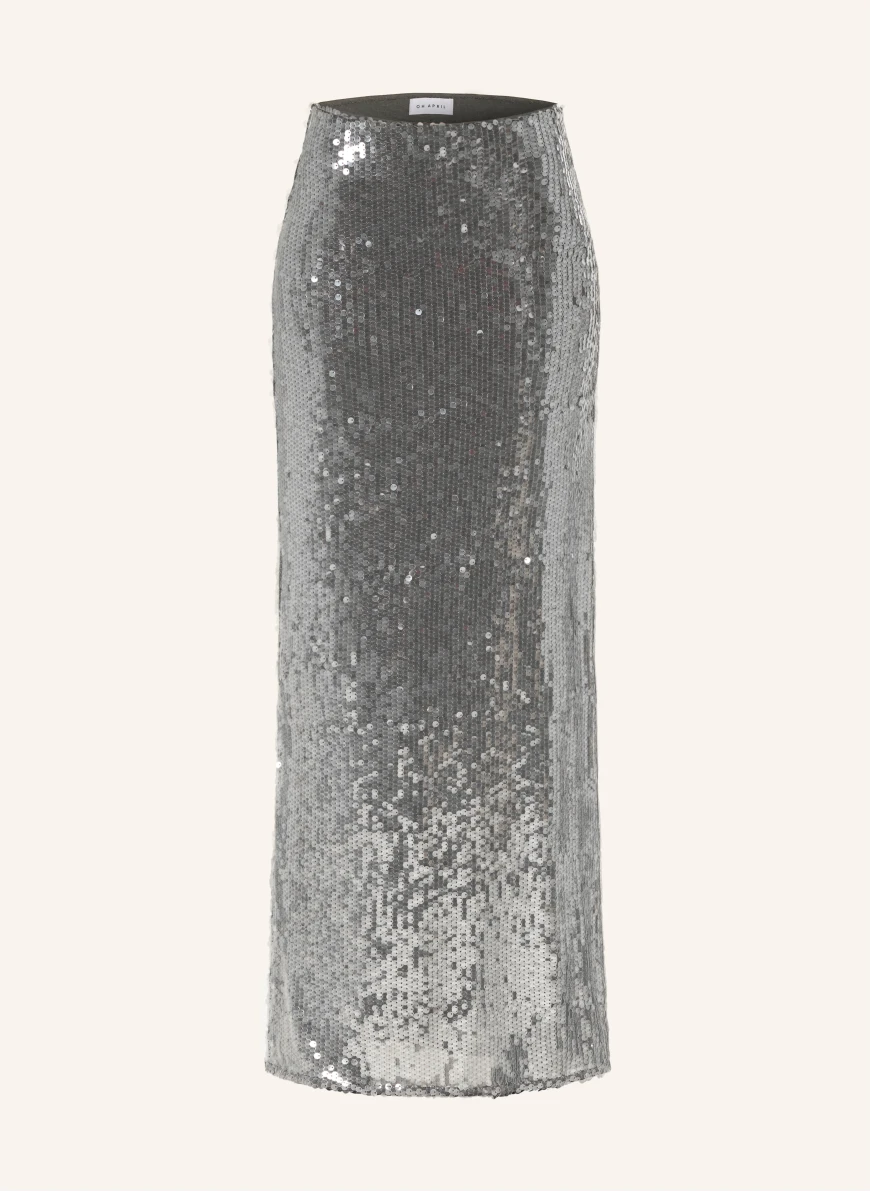 OH APRIL NIKA mesh skirt with sequins SILVER