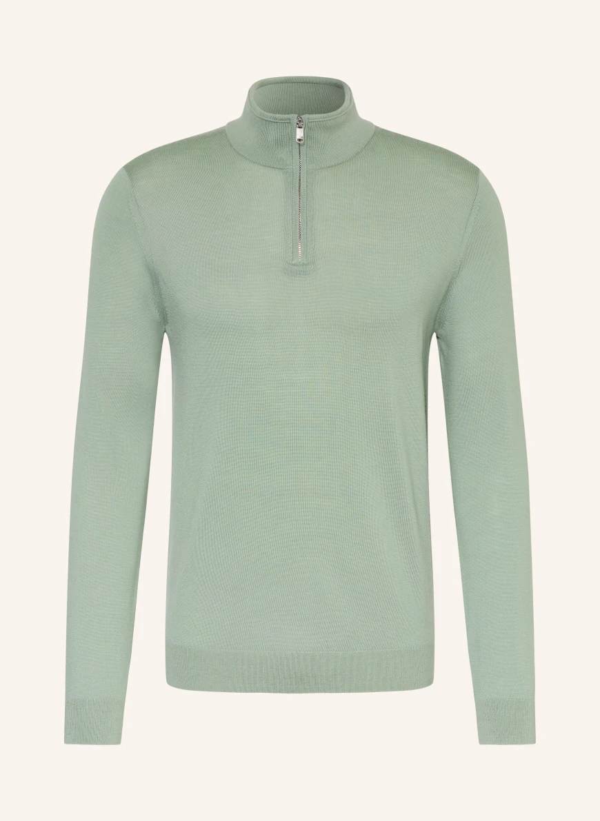 REISS Pulover cu guler înalt BLACKHALL din lână merino VERDE DESCHIS