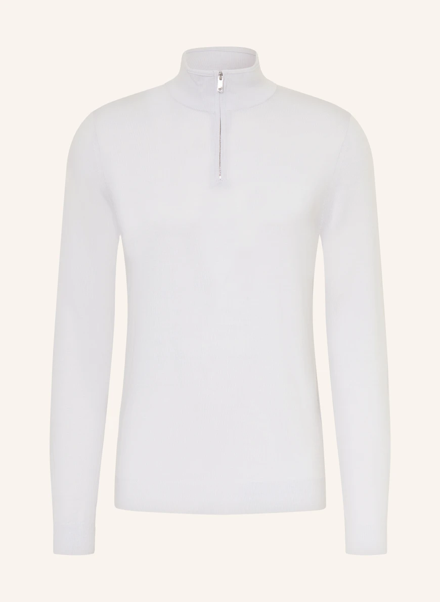 REISS Pulover cu guler înalt BLACKHALL din lână merino ALBASTRU-CENUȘIU