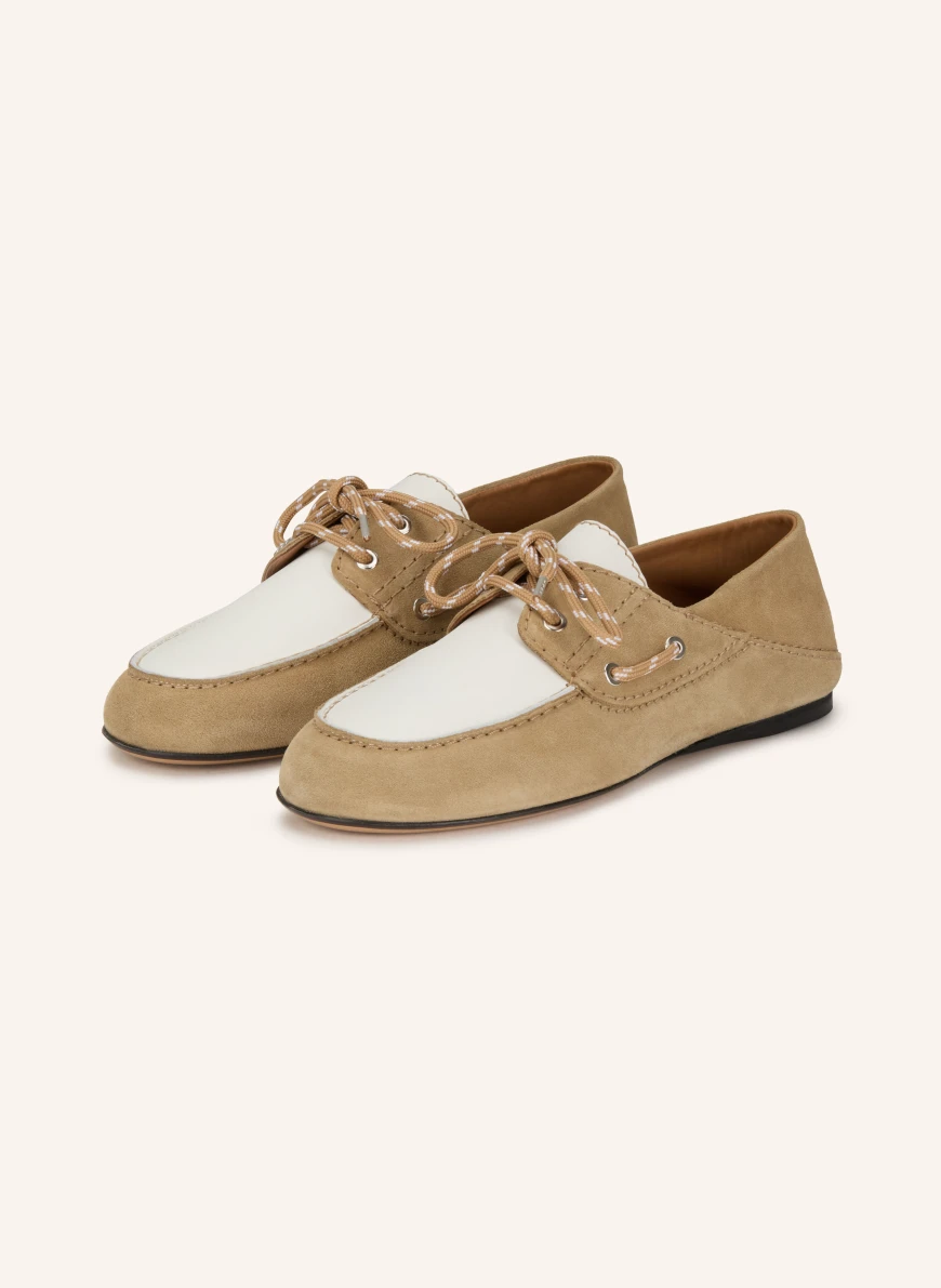 SANDRO Bootsschuhe BEIGE / WEISS