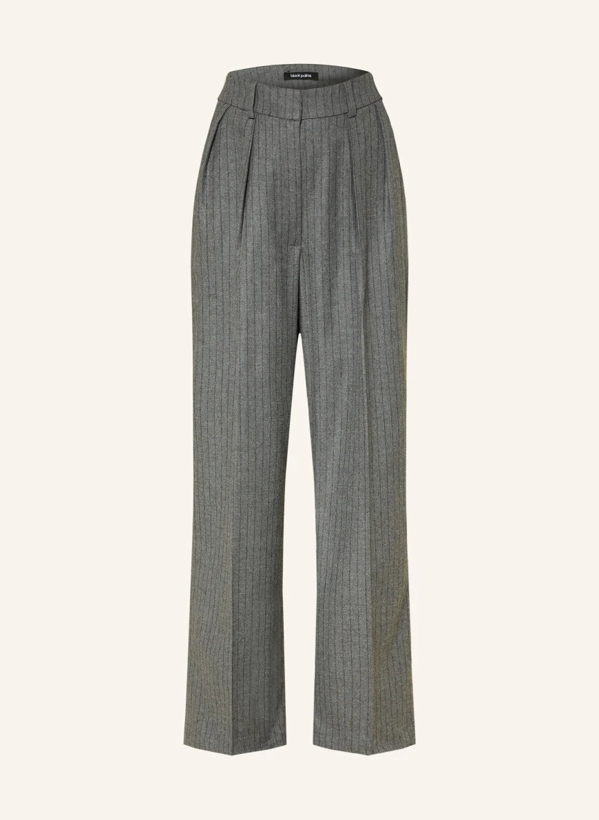 black palms Wide leg trousers BENJA FLARES GRAY / DARK GRAY