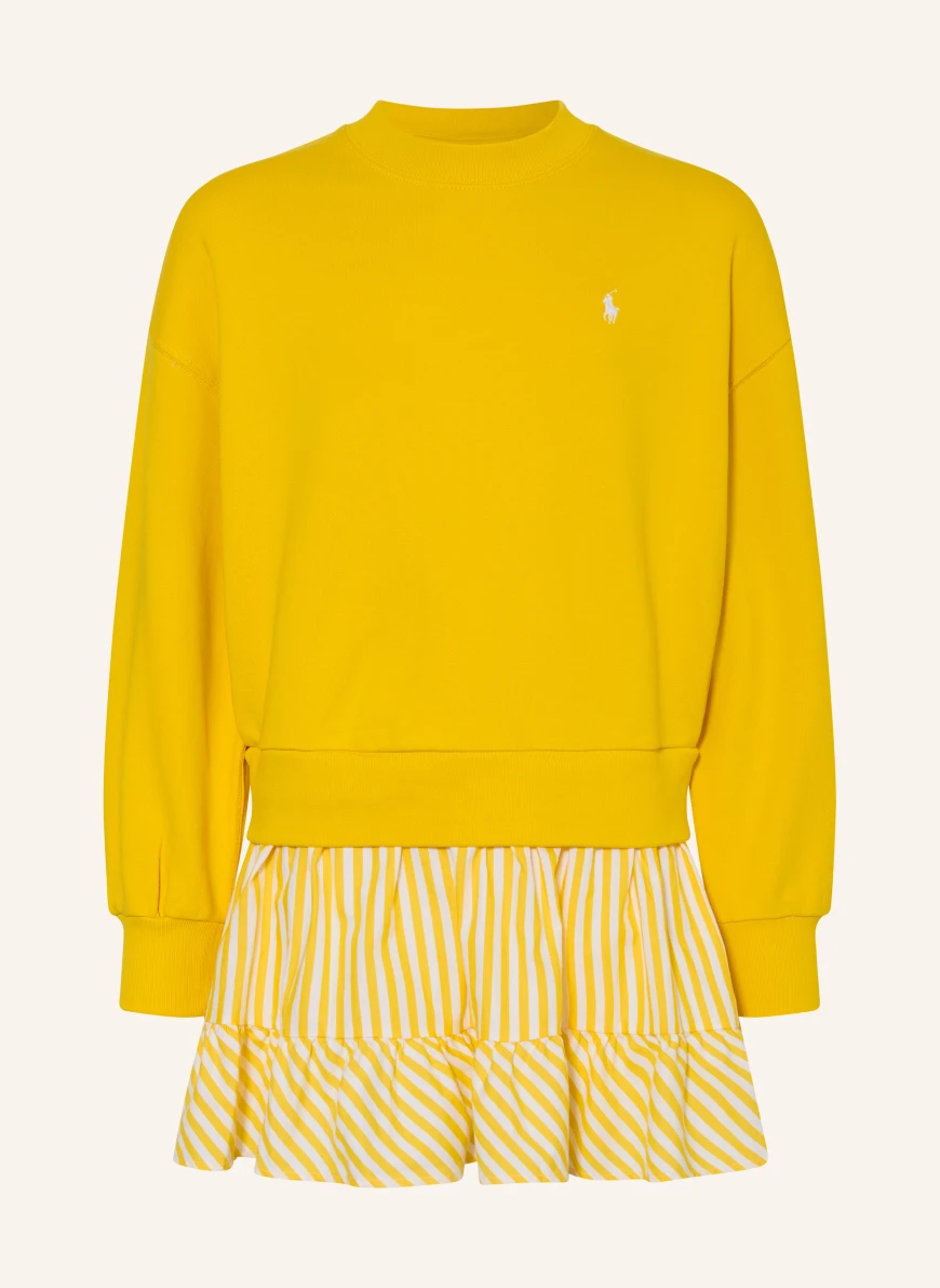 POLO RALPH LAUREN Dress in a mix of materials YELLOW / WHITE