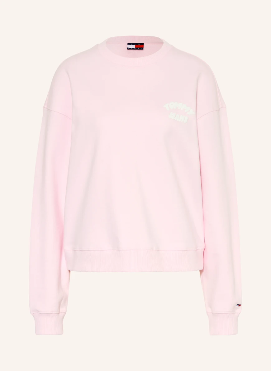 TOMMY JEANS sweatshirt PINK / ECRU