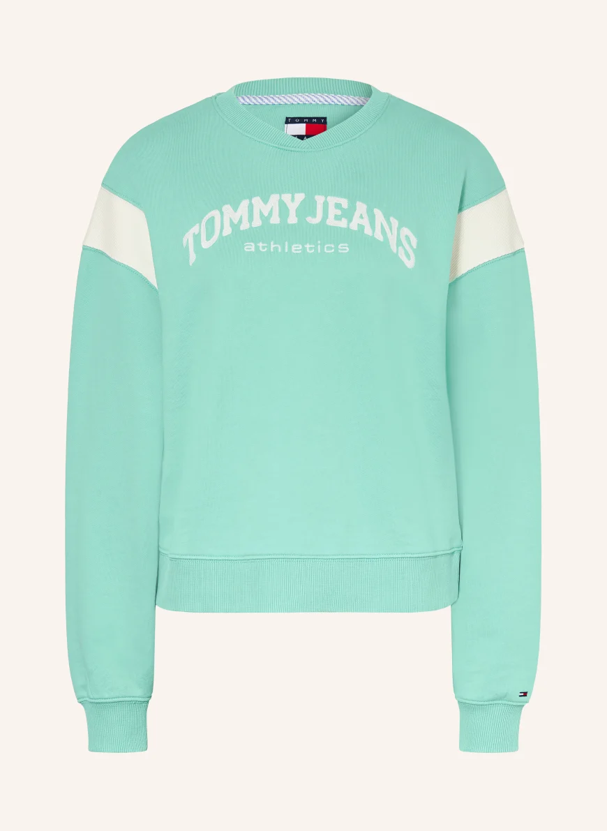 TOMMY JEANS sweatshirt TURQUOISE / ECRU
