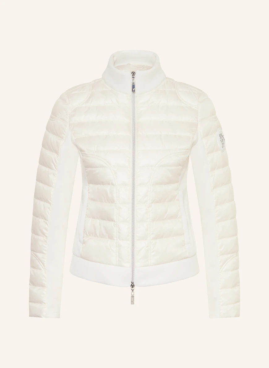 monari Quilted jacket in a mix of materials with decorative stones CREAM