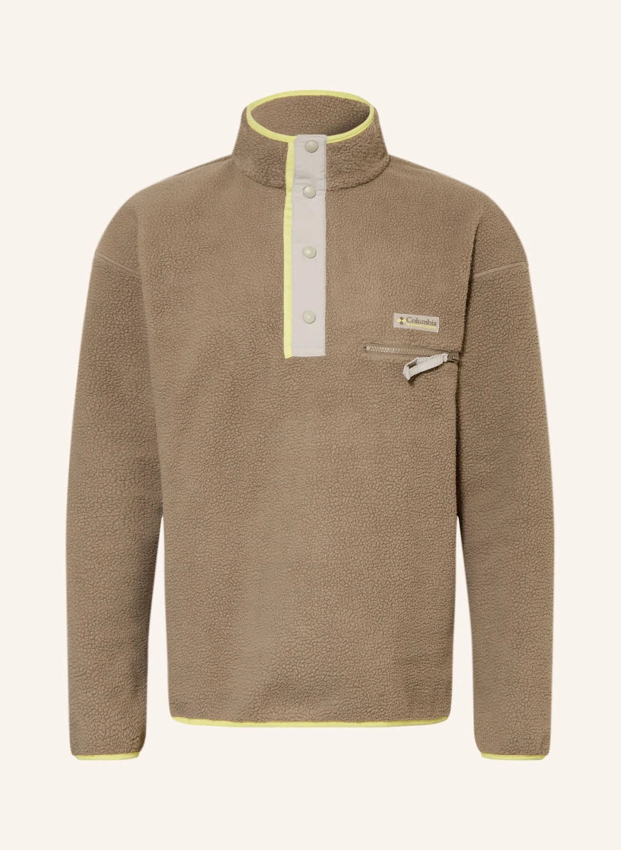 Columbia Pulover cu glugă din fleece HELVETIA™ II TAUPE / GRI DESCHIS / GALBEN DESCHIS