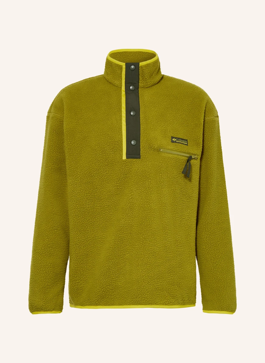 Columbia Pulover cu glugă din fleece HELVETIA™ II OLIV / GALBEN