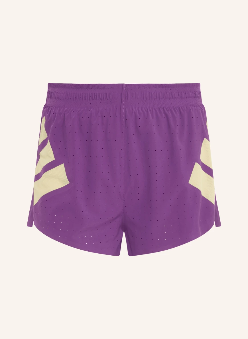 adidas Pantaloni scurți de alergare 2-în-1 ROAD TO RECORDS MOV / GALBEN ÎNCHIS